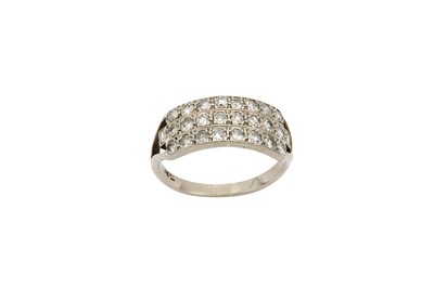 Lot 513 - A diamond band ring Composed of three bands of...