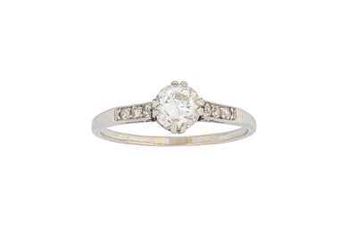 Lot 136 - A diamond single-stone ring The brilliant-cut...