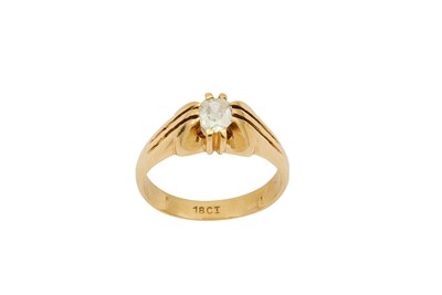 Lot 526 - A diamond single-stone ring  The...