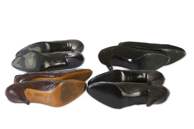Lot 92 - Four Pairs of Vintage Chanel Shoes, to include...