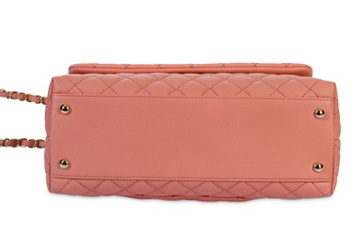 Lot 10 - Chanel Coral Pink Coco Handle Bag, c. 2019,...