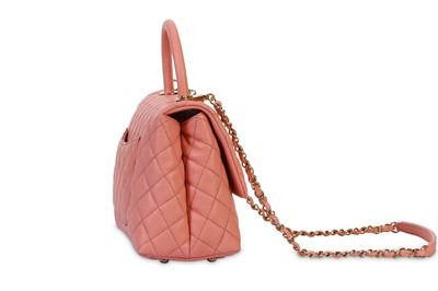 Lot 10 - Chanel Coral Pink Coco Handle Bag, c. 2019,...