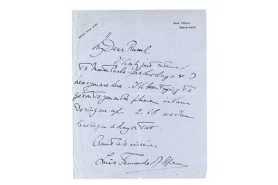 Lot 319 - De Orleans y Borbón (Luis Fernando) Autograph...
