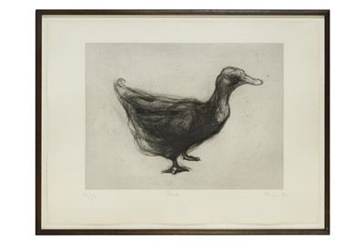 Lot 155 - NICOLA HICKS (B.1960) Duck Etching Signed and...