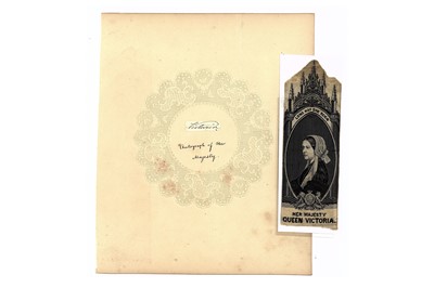 Lot 335 - Victoria, Queen of England Clipped ink...