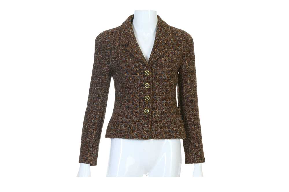 Lot 97 - Chanel Fitted Brown Tweed Jacket, Autumn 1994