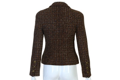 Lot 97 - Chanel Fitted Brown Tweed Jacket, Autumn 1994,...
