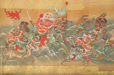 Lot 1000 - A HANDSCROLL PAINTING. 17th Century. Seven...