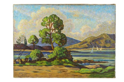 Lot 242 - ANDRÉ BARANY (ACT.1949) Mediterranean coastal...