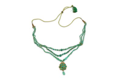 Lot 329 - AN EMERALD NECKLACE North India, 20th century ...