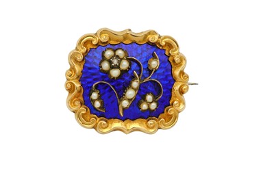 Lot 502 - A late 19th century enamel, diamond and seed...