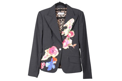 Lot 400 - Dolce and Gabbana Black Pinstripe Jacket,...