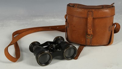 Lot 187 - Pair of leather cased binoculars and an Omega...