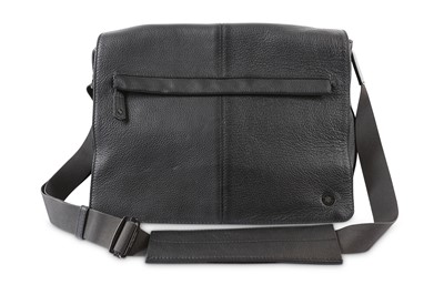 Lot 403 - Montblanc Black Leather Messenger Bag, grained...