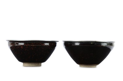 Lot 809 - TWO CHINESE HARE'S FUR TEA BOWLS.
