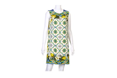 Lot 149 - Dolce and Gabbana Silk Lemon Dress, sleeveless...