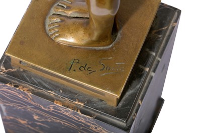 Lot 62 - PIERRE DE SOETE (BELGIUM, 1885-1948): A BRONZE...