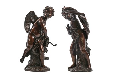 Lot 176 - A PAIR OF MID 19TH CENTURY FRENCH BRONZE...