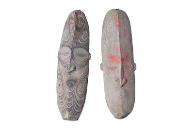 Lot 848 - TWO PAINTED SPIRIT MASKS, SEPIK RIVER, PAPUA...