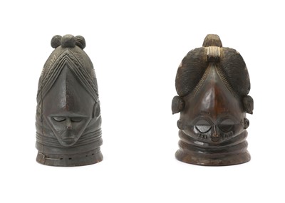 Lot 854 - TWO MENDE HELMET MASKS, SIERRA LEONE Both of...