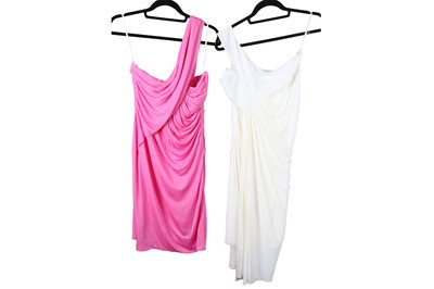Lot 411 - Two Versace Dresses, both of ruched design,...