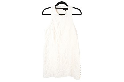 Lot 413 - Gucci White Textured Dress, raised floral...