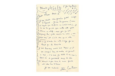 Lot 174 - Cocteau (Jean) Autograph letter signed ('Jean...