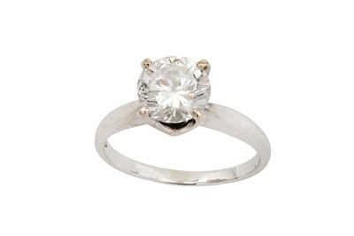 Lot 26 - A diamond single-stone ring The brilliant-cut...