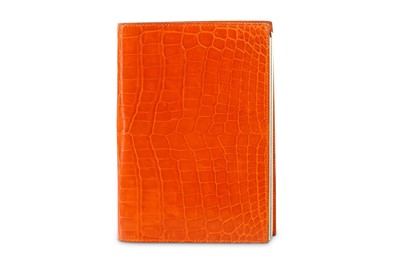 Lot 50 - Hermès Orange Fue Alligator Diary Cover, c....