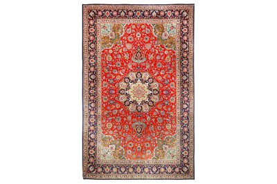 Lot 8 - A FINE KASHAN CARPET, CENTRAL PERSIA  approx:...