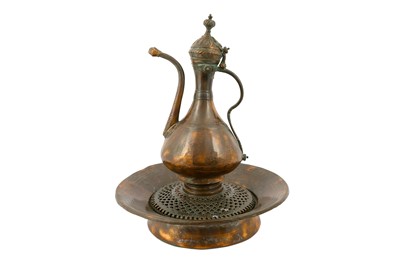 Lot 172 - A COPPER EWER AND BASIN  PROPERTY FROM THE...