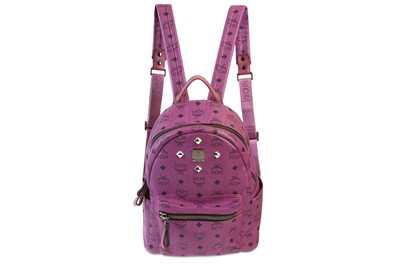 Lot 154 - MCM Purple Sprinkle Stark Stud Small Backpack,...