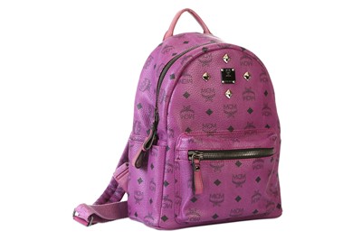 Lot 154 - MCM Purple Sprinkle Stark Stud Small Backpack,...