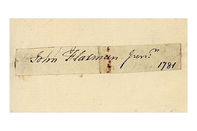Lot 11 - Flaxman (John) Ink signature clipped from the...