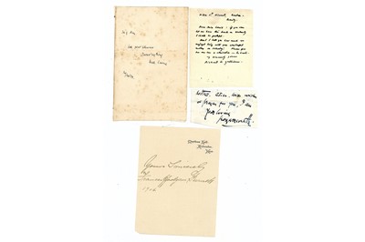 Lot 172 - British Authors.- A small group of cards,...