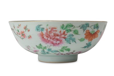Lot 451 - A CHINESE FAMILLE ROSE 'FLOWERS' BOWL.