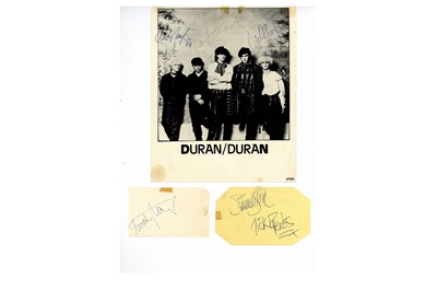 Lot 214 - Duran Duran A group of ephemera and...