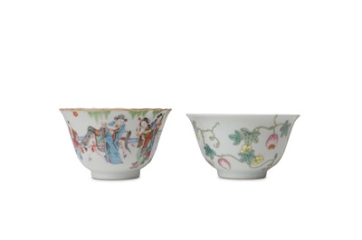 Lot 472 - TWO CHINESE FAMILLE ROSE CUPS.