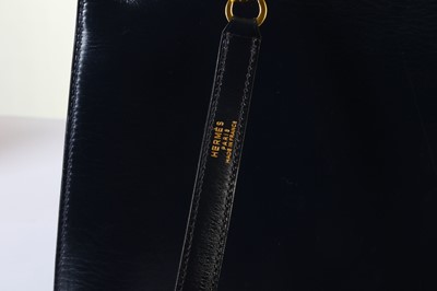 Lot 175 - Hermès Navy Box Kelly Sellier 32, c. 1990,...