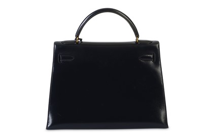 Lot 175 - Hermès Navy Box Kelly Sellier 32, c. 1990,...