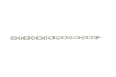 Lot 129 - A diamond bracelet The geometric openwork...