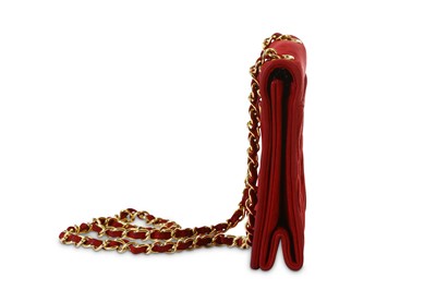 Lot 39 - Chanel Crimson Suede Shoulder Bag, c. 1989-91,...