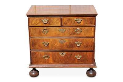 Lot 308 - A George I walnut chest of two short and three...