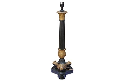 Lot 332 - A Regency style bronze and ormolu table lamp,...