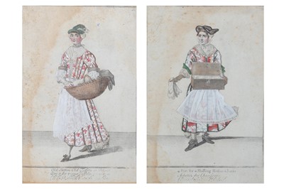 Lot 529 - Adorned prints.- Two hand-coloured engravings...