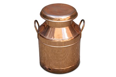 Lot 345 - A Decorative coppered milk churn from the...