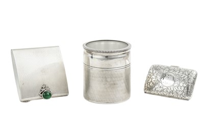 Lot 713 - A mixed group of silver boxes, including a...