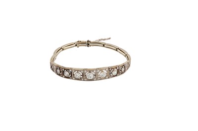 Lot 185 - A diamond bracelet The front panel composed of...