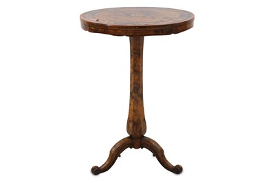 Lot 392 - A 19th Italian walnut pedestal wine table,...