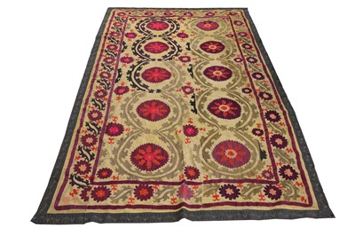 Lot 411 - Four Turkmen machine-stitched Susani,...